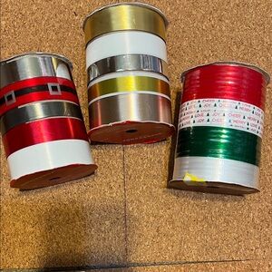 Wondershop Holiday Ribbon Collection - Red, Green, Gold, Silver. 3 rolls